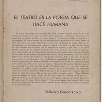 Autographed program for the production, "Marea de otoño"