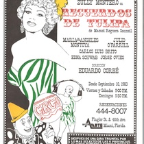 Flyer for the theatrical production, Recuerdos de Tulipa