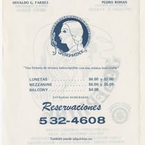 Playbill for the production, "Josephine"