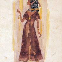 Costume design drawings for the production, Cleopatra y los otros