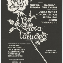 Playbill for the theatrical production, La rosa tatuada