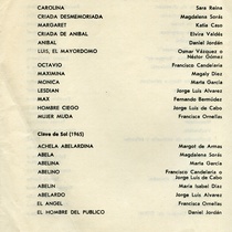 Program for the theatrical production, Burgueses