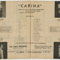 Program for the production, "Carina"