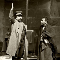 Photographs of rehearsal for the theatrical production, Cartas de amor a Stalin