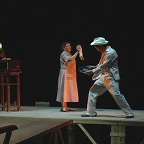 Photographs of the theatrical production, Morir del cuento