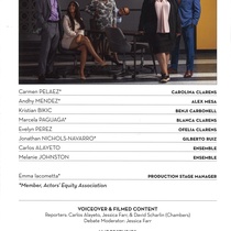 Program for the theatrical production, The Cuban Vote