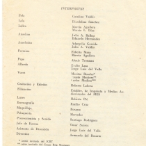 Program for the theatrical production, Contigo pan y cebolla