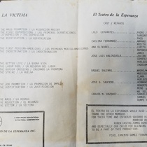 Program for the production "La víctima"