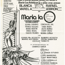 Poster for the production, "María la O"