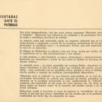 Program for the production, "Risotadas ante el patíbulo"