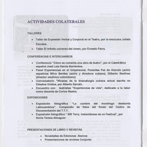 Catalogue for the 3er Festival del Monólogo Latinoamericano