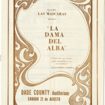 Program for the production, "La dama del alba"