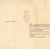 Program for the theatrical production, "Corazón ardiente"