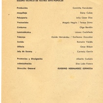 Program for the production, "Perra vida"