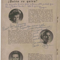 Autographed program for the production, "Marea de otoño"