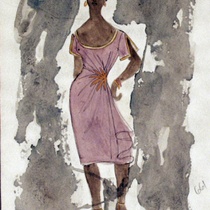 Costume design drawings for the theatrical production, Un tranvía llamado deseo