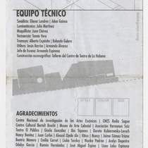 Program for the production "Una caja de zapatos vacía"