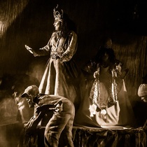 Photographs of the production, "La orgía"