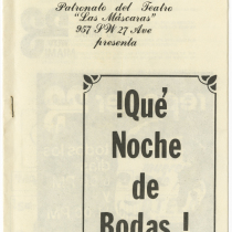 Program for the production, "¡Qué noche de bodas!"