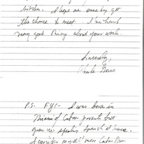 Letter from Chuck gomez to Elías Miguel Muñoz