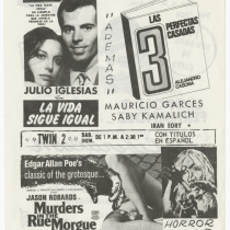 Playbill for the production, "La liberación femenina" (Women's liberation)