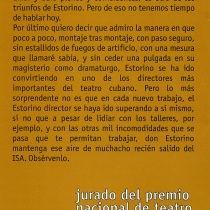 Abelardo Estorino, Premio Nacional de teatro 2002