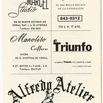 Program for the production, "La viuda alegre" (The merry widow)