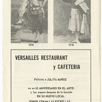 Program for the production, "60 Aniversario en el arte de Julita Muñoz"