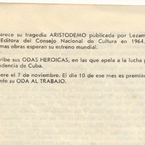 Program for the theatrical production, "La escuela de los parientes"