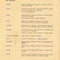 Program for the theatrical production, Los novios