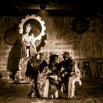 Photographs of the production, "La orgía"