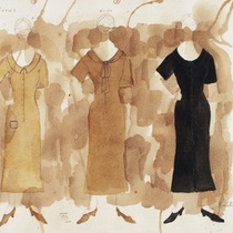 Costume design drawings for the production, Ana