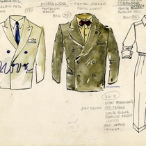 Costume designs for the theatrical production, "Aire frío"