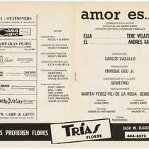 Program for the production, "Amor es…" (Love is...)