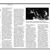 Newspaper clipping for the theatrical production, Manteca