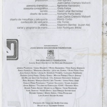 Program for the production "Los amantes"