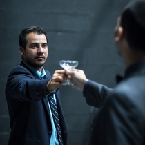 Photographs of a rehearsal for the theatrical production, El día que me quieras