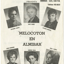 Playbill for the production, "Melocotón en almibar" 