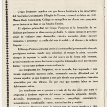 Program for the production, "El gran teatro del mundo"