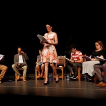 Photographs of the staged reading, Sonia se fue