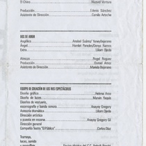 Program for the production "2 Comedias"