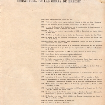 Program for the thetarical production, El alma buena de Se-Chuan