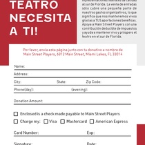 Program for the theatrical production, Exilios