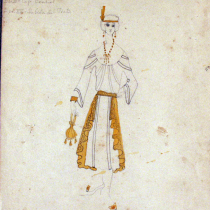 Costume design for Amanda in the theatrical production, Las vacas gordas