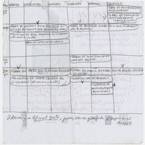 Program for the production "Tacón Tacón", its back is handwritten by Roberto Gacio