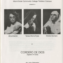 Program for the production, "Cordero de Dios"