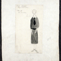 Costume design for Miss Skinner in the theatrical production, Las vacas gordas