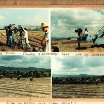 Photographs of the shooting of the film Como la Vida Misma at the Escambray