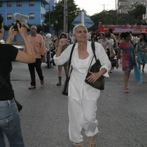 Photograph of the procession, "A la eterna memoria"