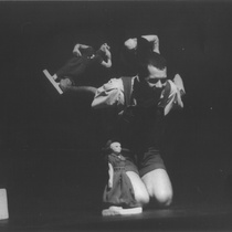 Photograph of Déxter Cápiro (Orestes Garrigó) in the production, "Electra Garrigó"